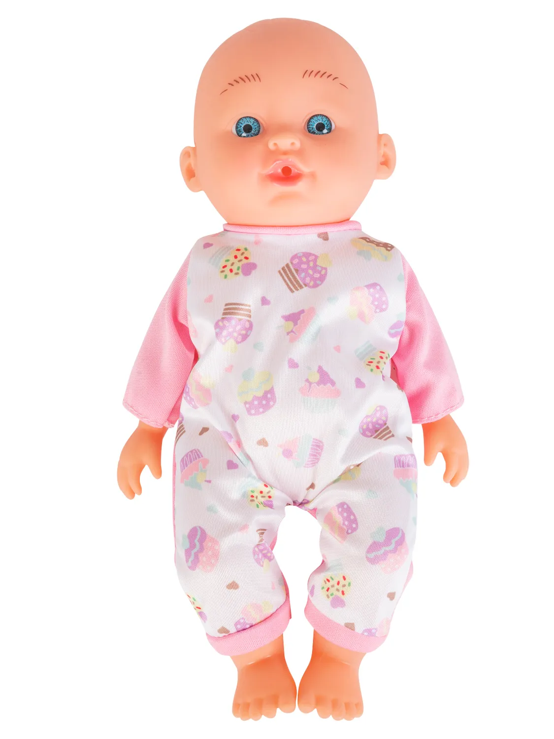 Wibra bambola baby 30 cm con vestito occhi azzurri