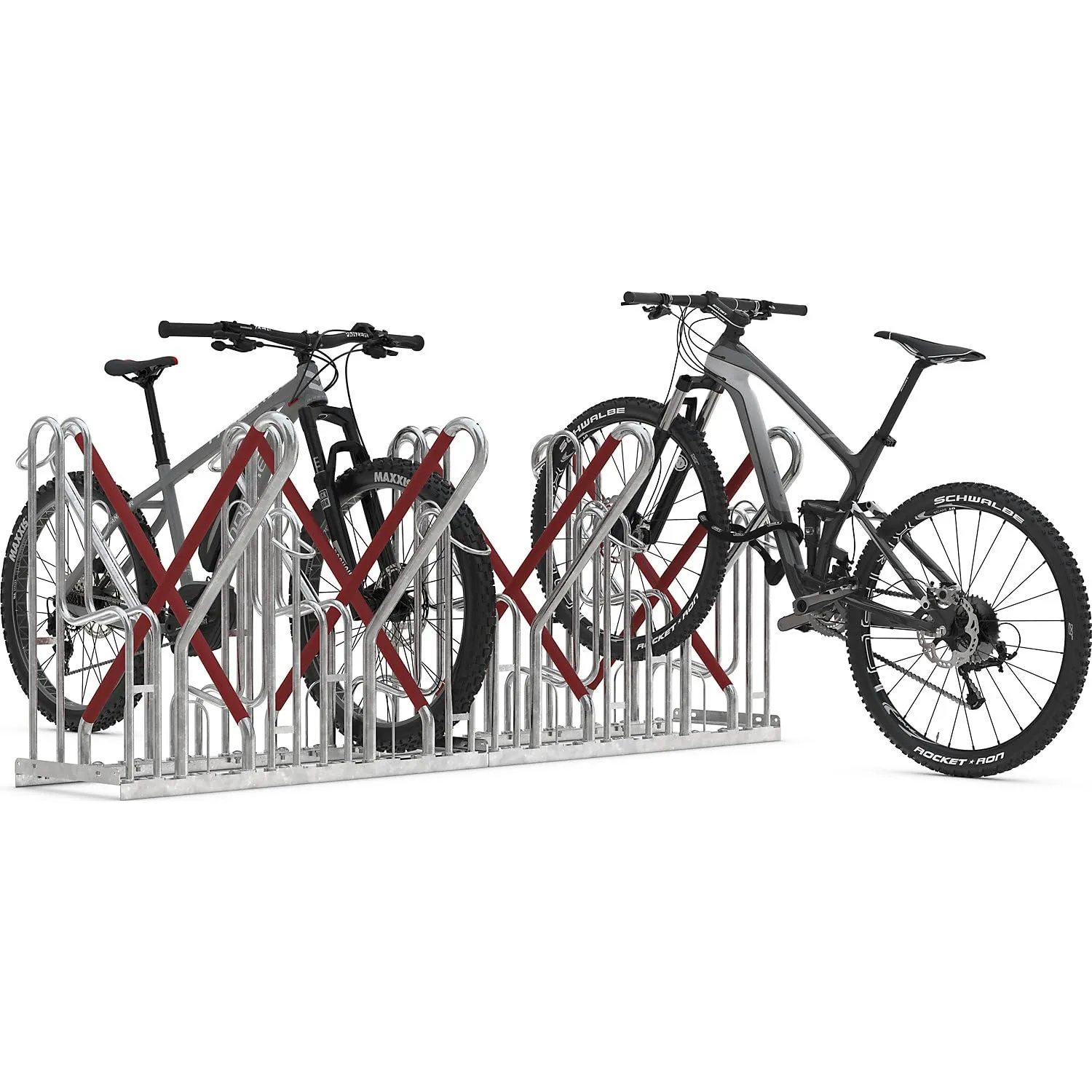 Kaiserkraft 4500 XBF rastrelliera bici 8 posti acciaio zincato