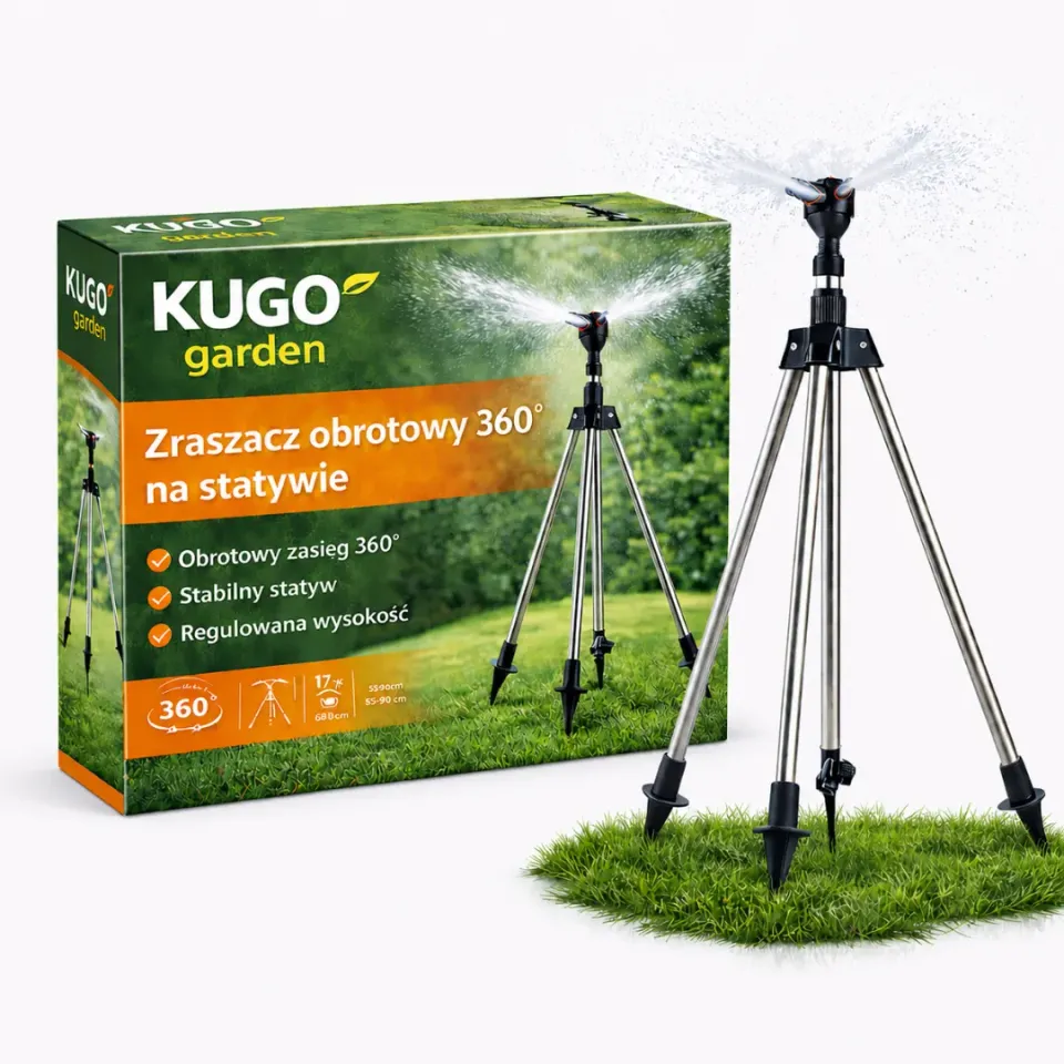 ADAMANTA 2290 irrigatore rotante 360° con treppiede