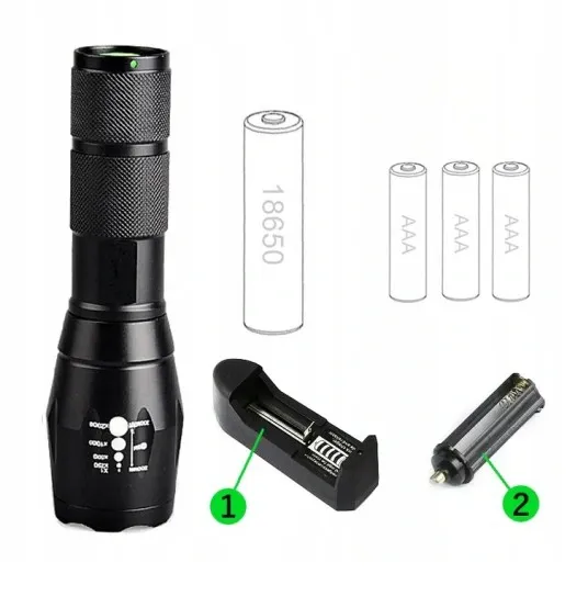 ADAMANTA TG-SD007 torcia tattica LED 180 lumen con zoom