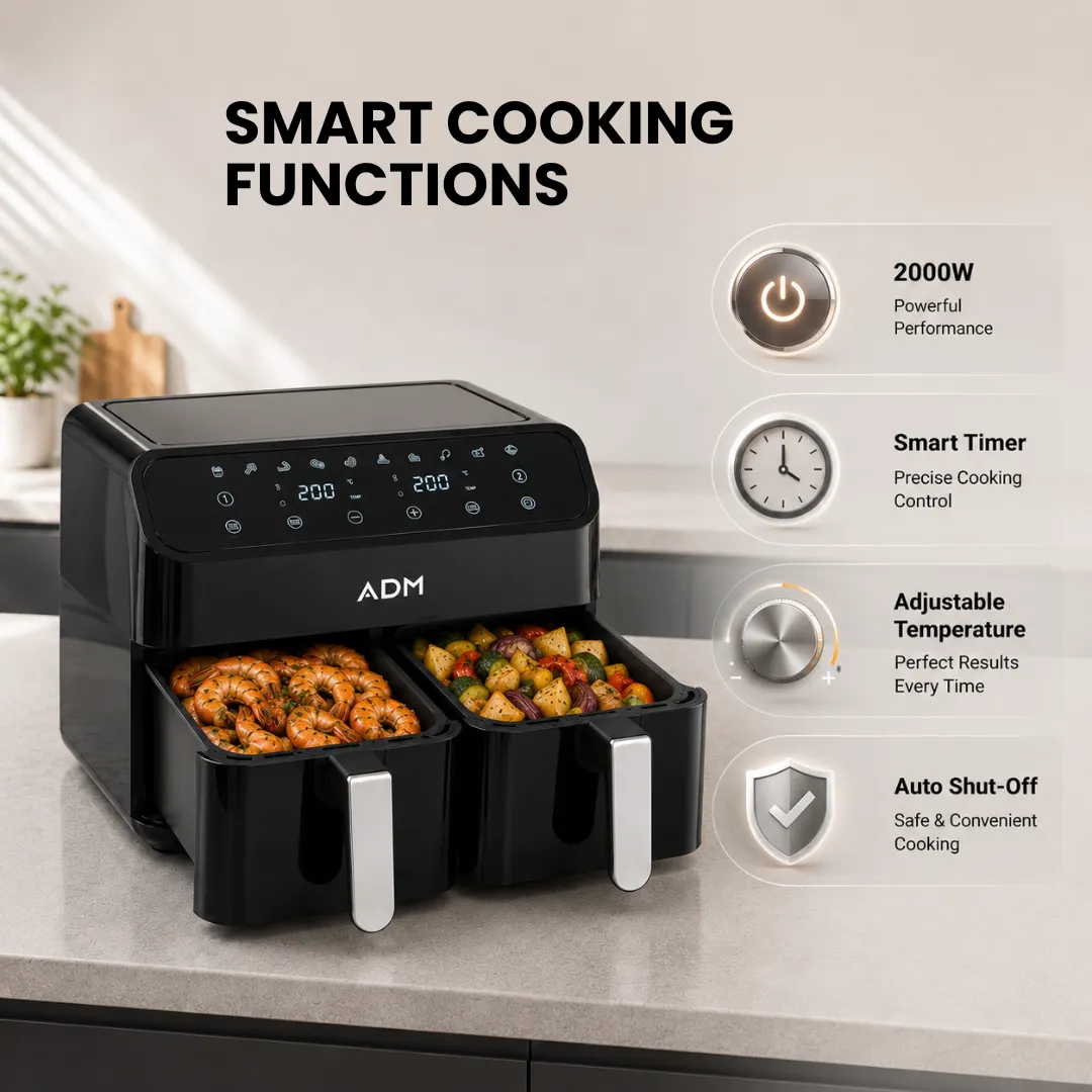 ADAMANTA ADM 550 friggitrice ad aria doppia 8L
