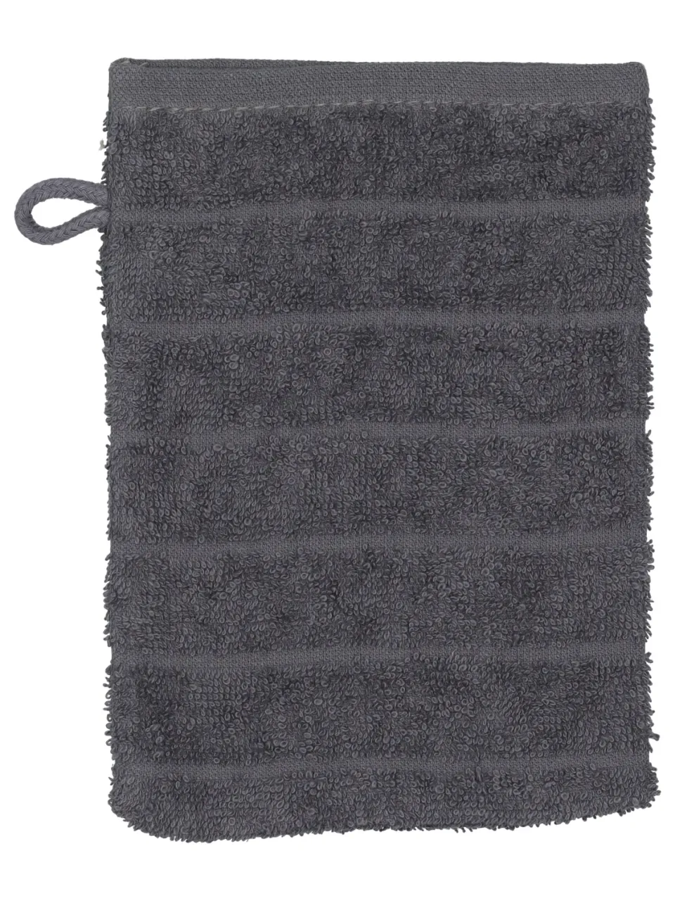 Wibra guanto doccia 2 pezzi 16 x 21 cm antracite a coste