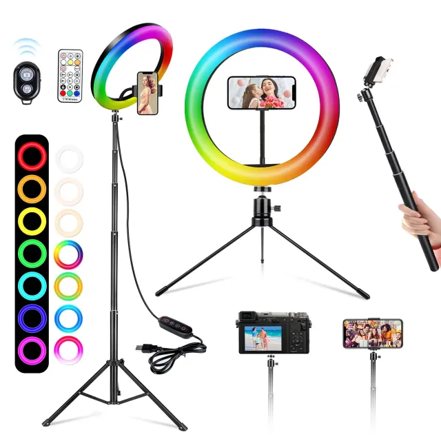 Action Ring Light luce ad anello 10 pollici con treppiede RGB