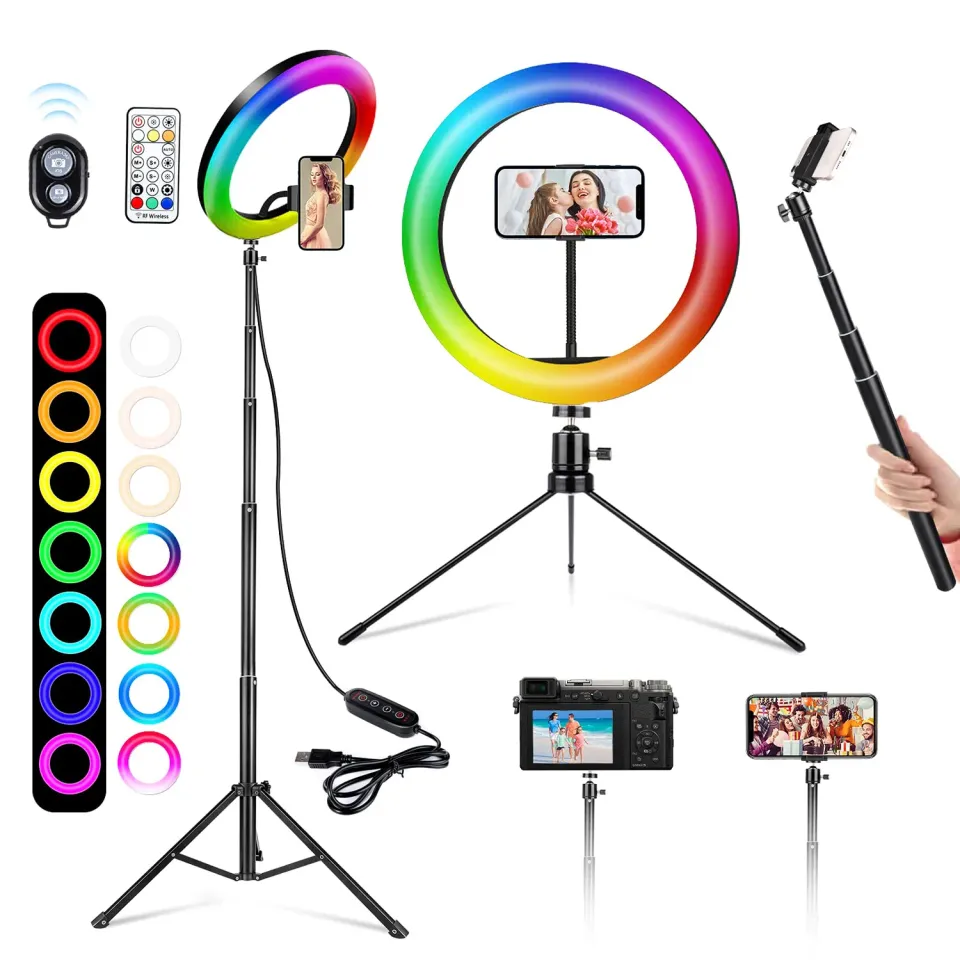 Action Ring Light luce ad anello 10 pollici con treppiede RGB