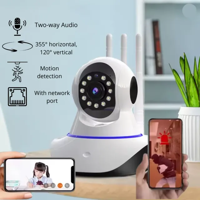 ADAMANTA 369 Telecamera WiFi Bambini HD Visione Notturna