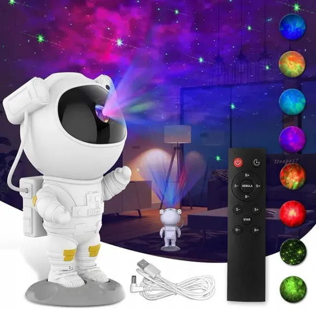 ADAMANTA ASTRONAUT LED STAR PROJECTOR lampada proiettore stelle
