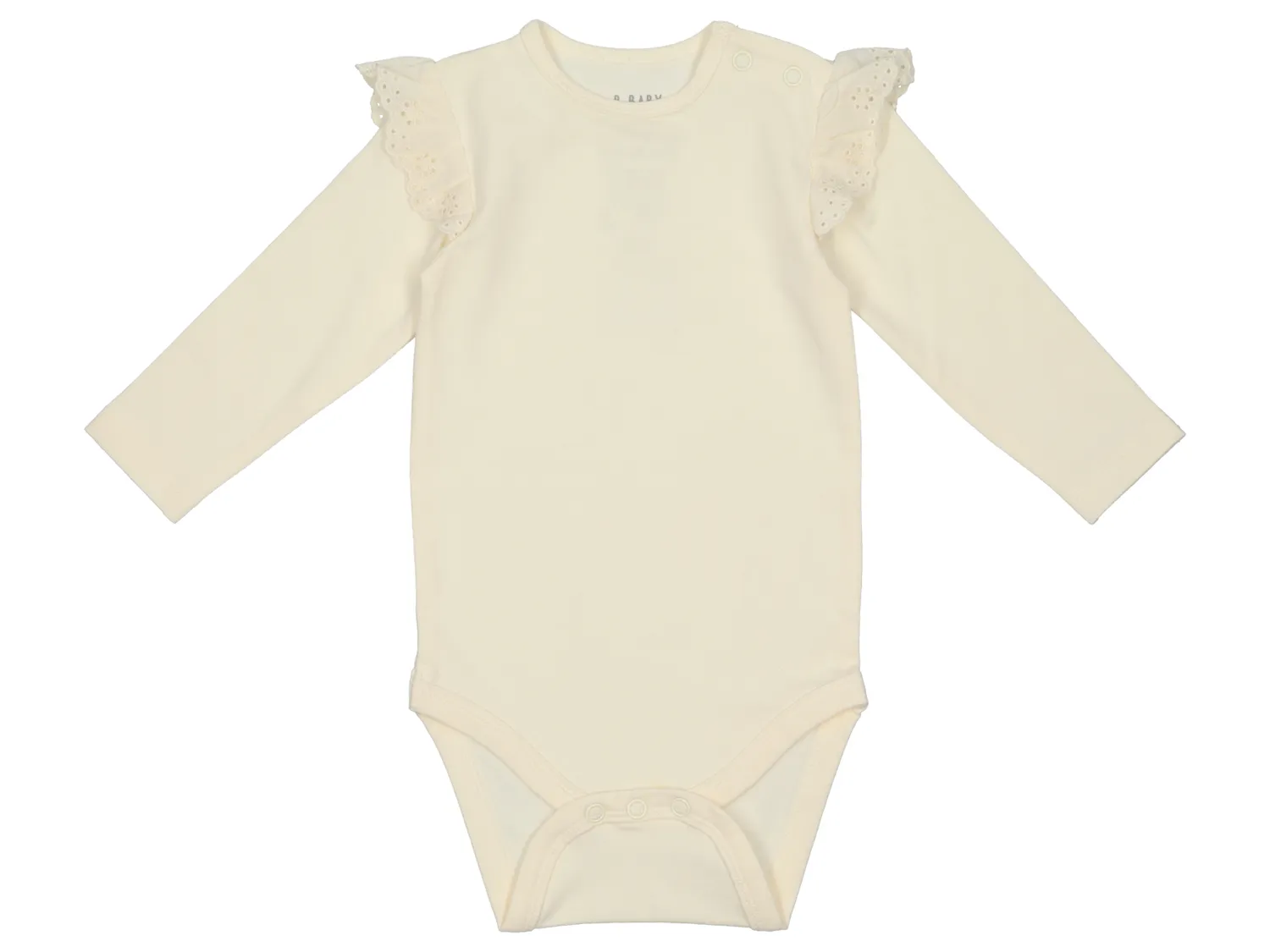Wibra Ruffle body neonato maniche lunghe cotone