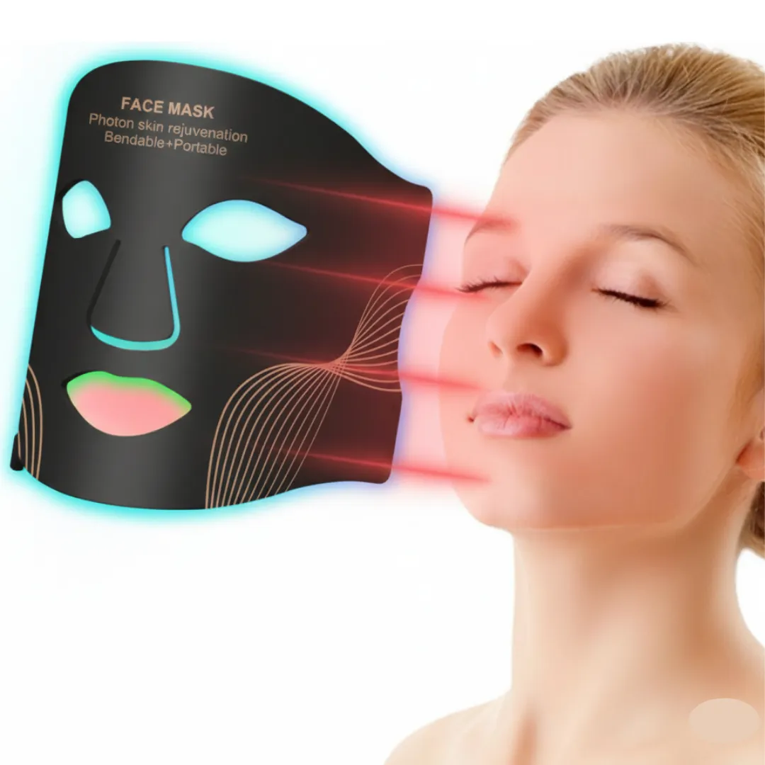 ADAMANTA 7054 Maschera LED Viso 7 Colori Silicone