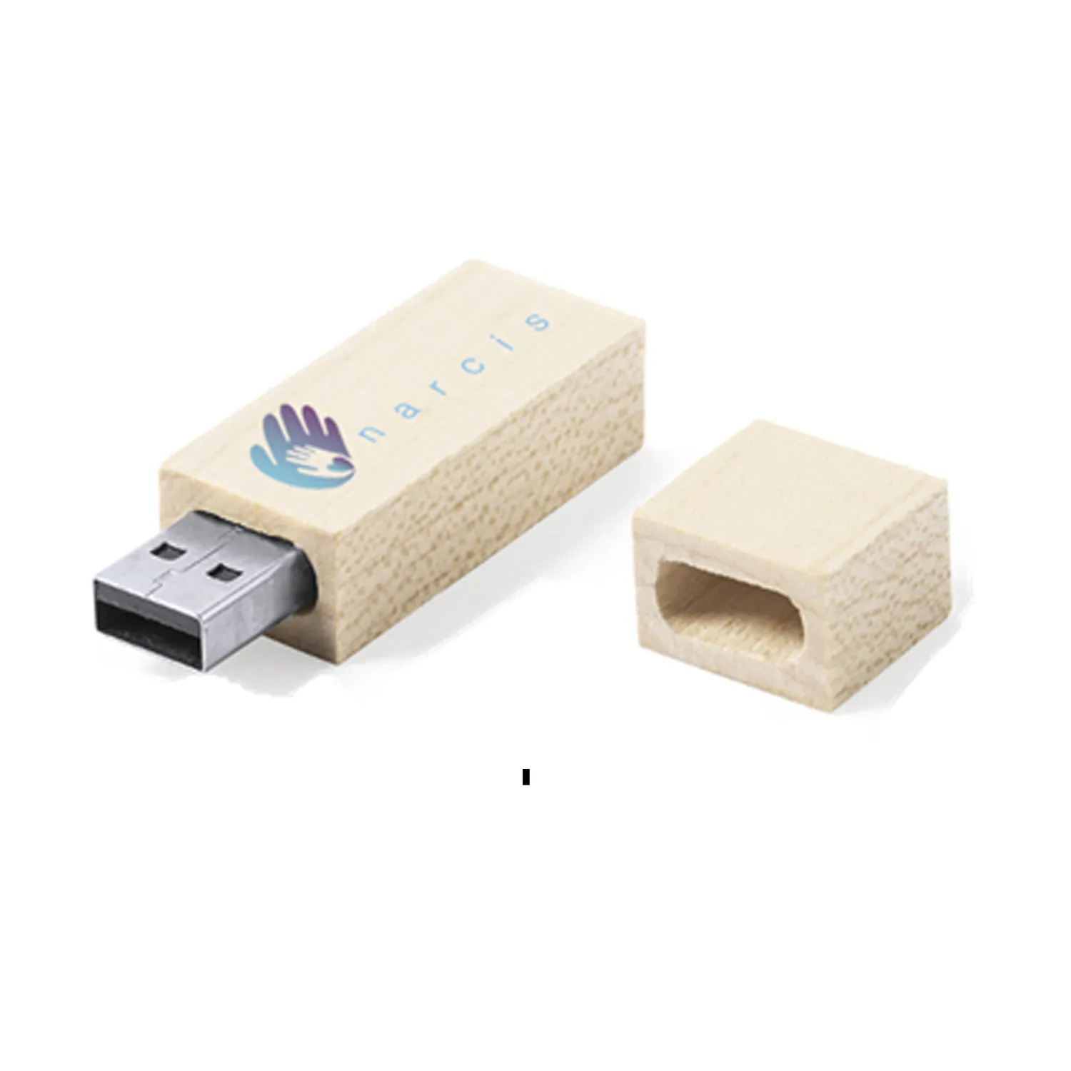 3Bpro AP1045 chiavetta USB bambù con cappuccio