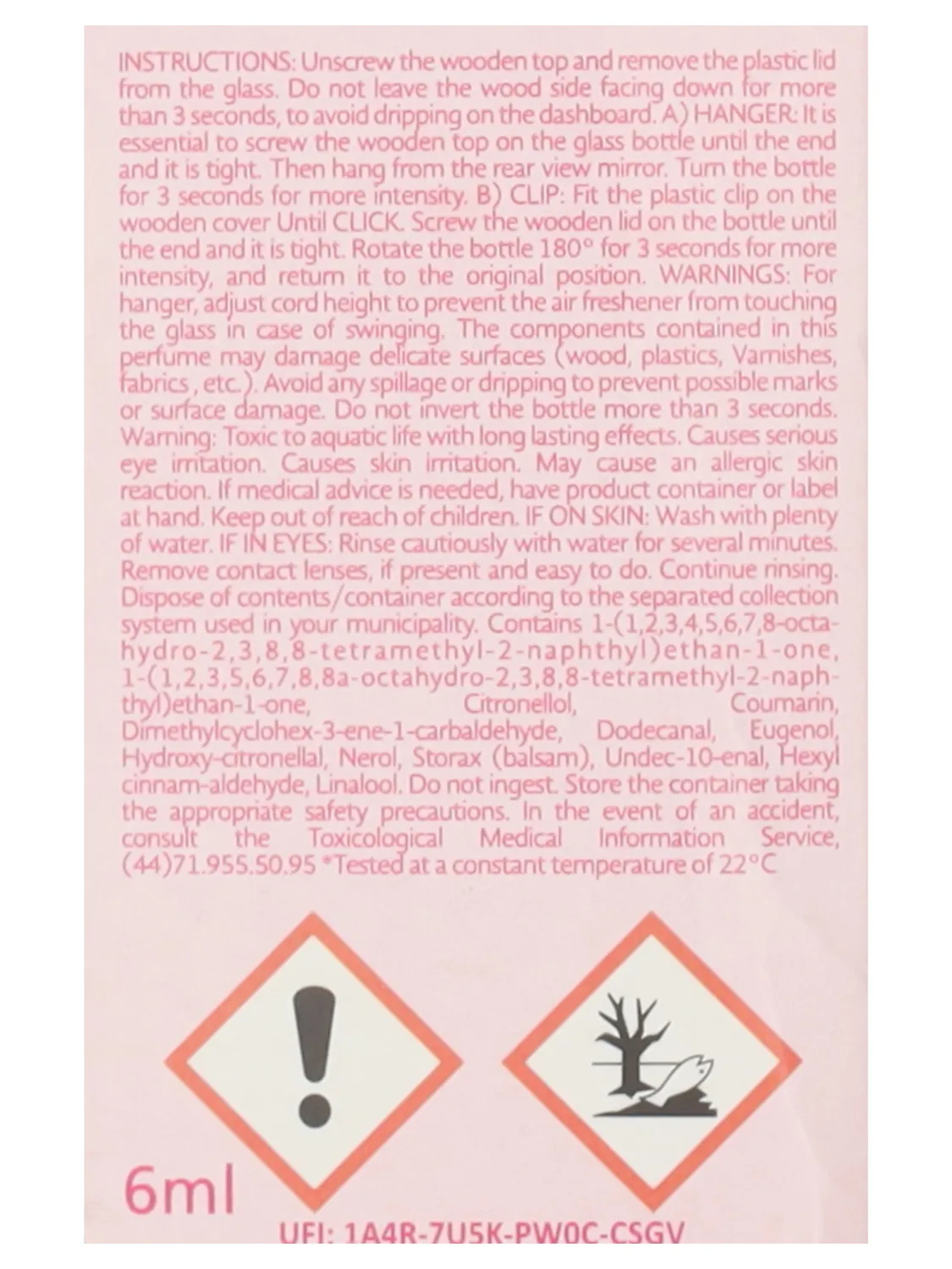 Cristalinas Fluffy Towels Profumatore Auto 6ml fresco