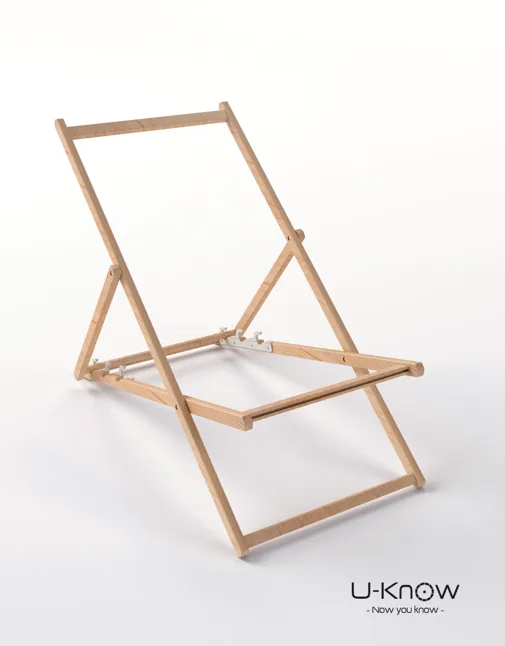 3BPRO chaise longue in legno personalizzabile in faggio