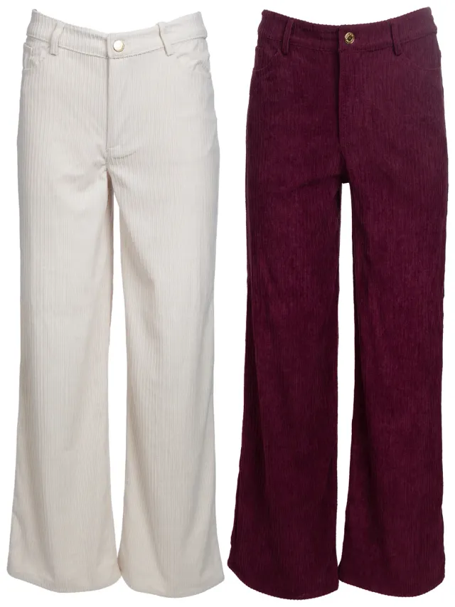 Wibra Pantaloni Velluto Costa Gamba Larga