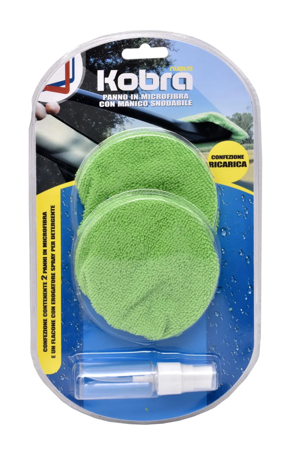 Euromarketing Kobra panni microfibra ricambio vetri 2 pezzi