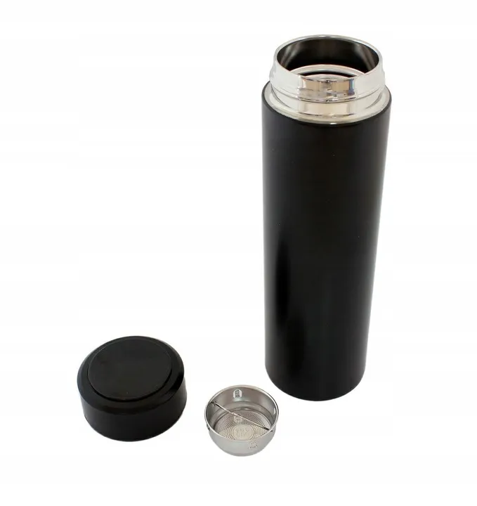 ADAMANTA 108 Bottiglia Termica 500ml Display LCD Nera