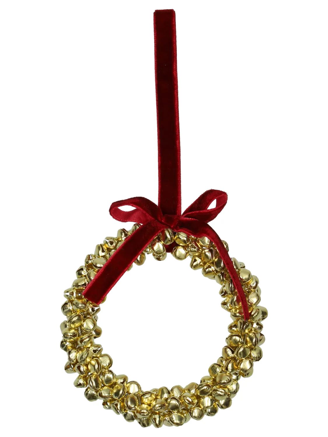 Wibra addobbo natalizio campanellini oro fiocco rosso