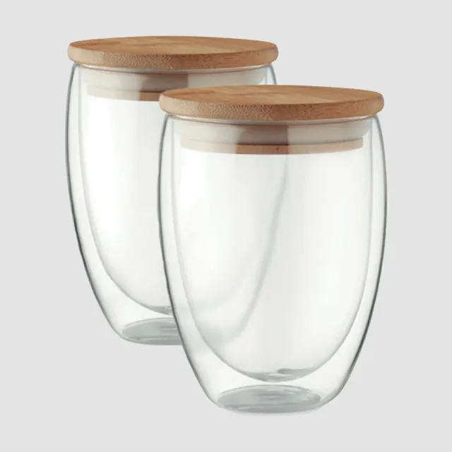 3BPRO MO6739-22 bicchiere vetro 350 ml bambù
