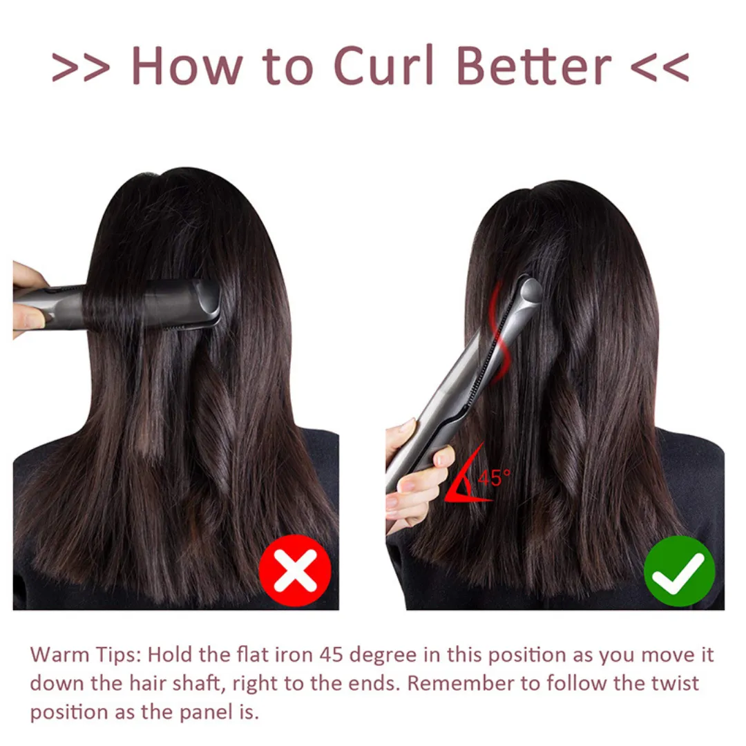 ADAMANTA Ceramic Hair Straightener 2in1 Curler piastra capelli SKU 314 ceramica