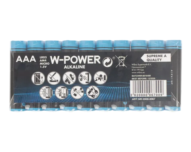 Wibra W-Power batterie alcaline 10 pezzi
