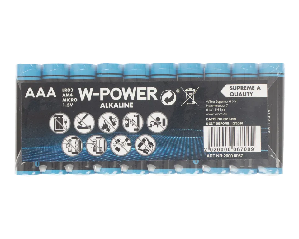 Wibra W-Power batterie alcaline 10 pezzi
