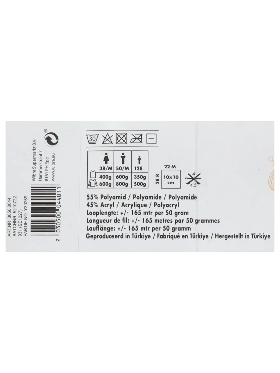 Wibra Lana filato per maglia 50 g 165 m