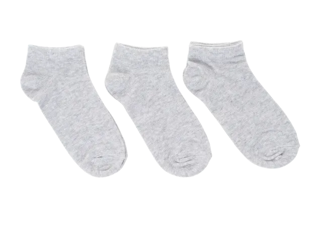Wibra calzini sneakers bimbo grigi 3 paia cotone
