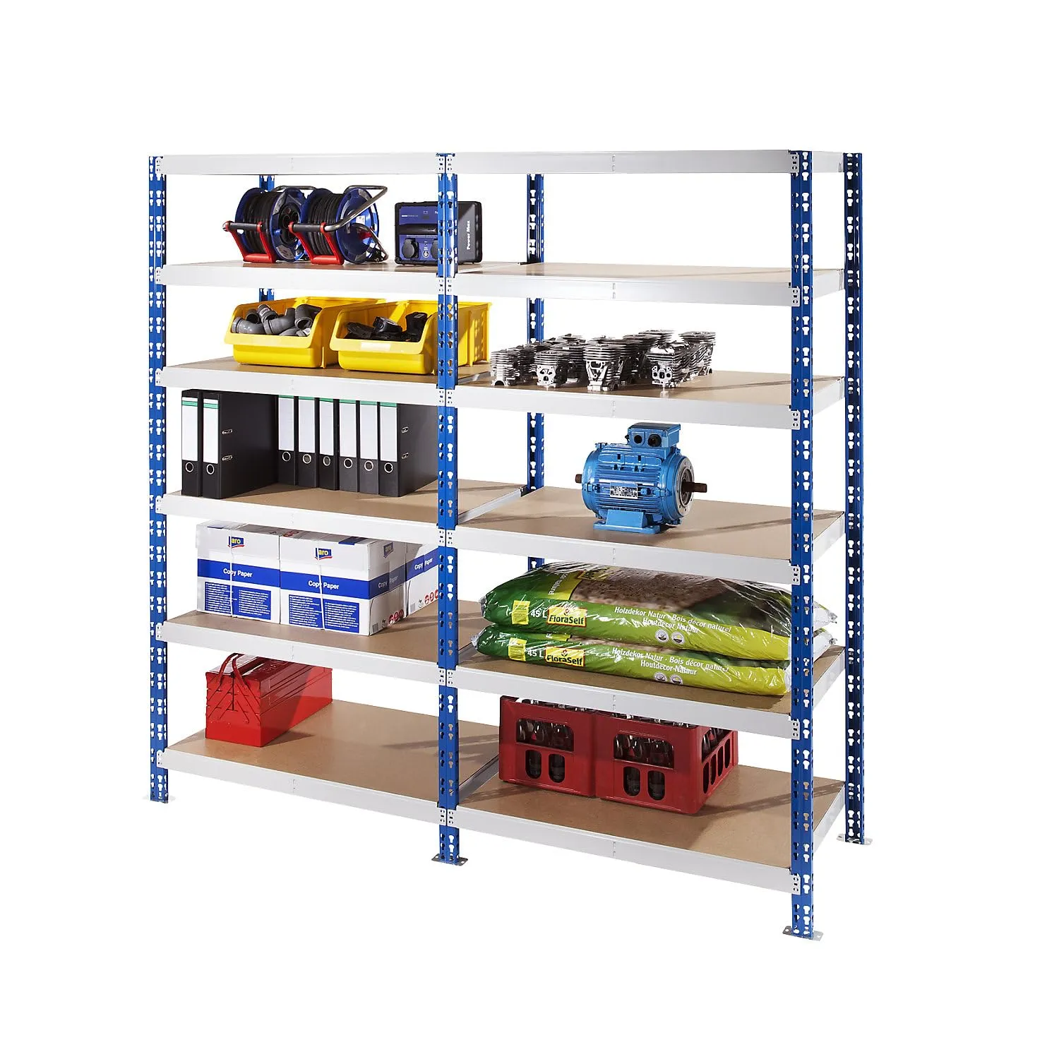 Eurokraft Basic scaffale innesto universale blu 1820 mm