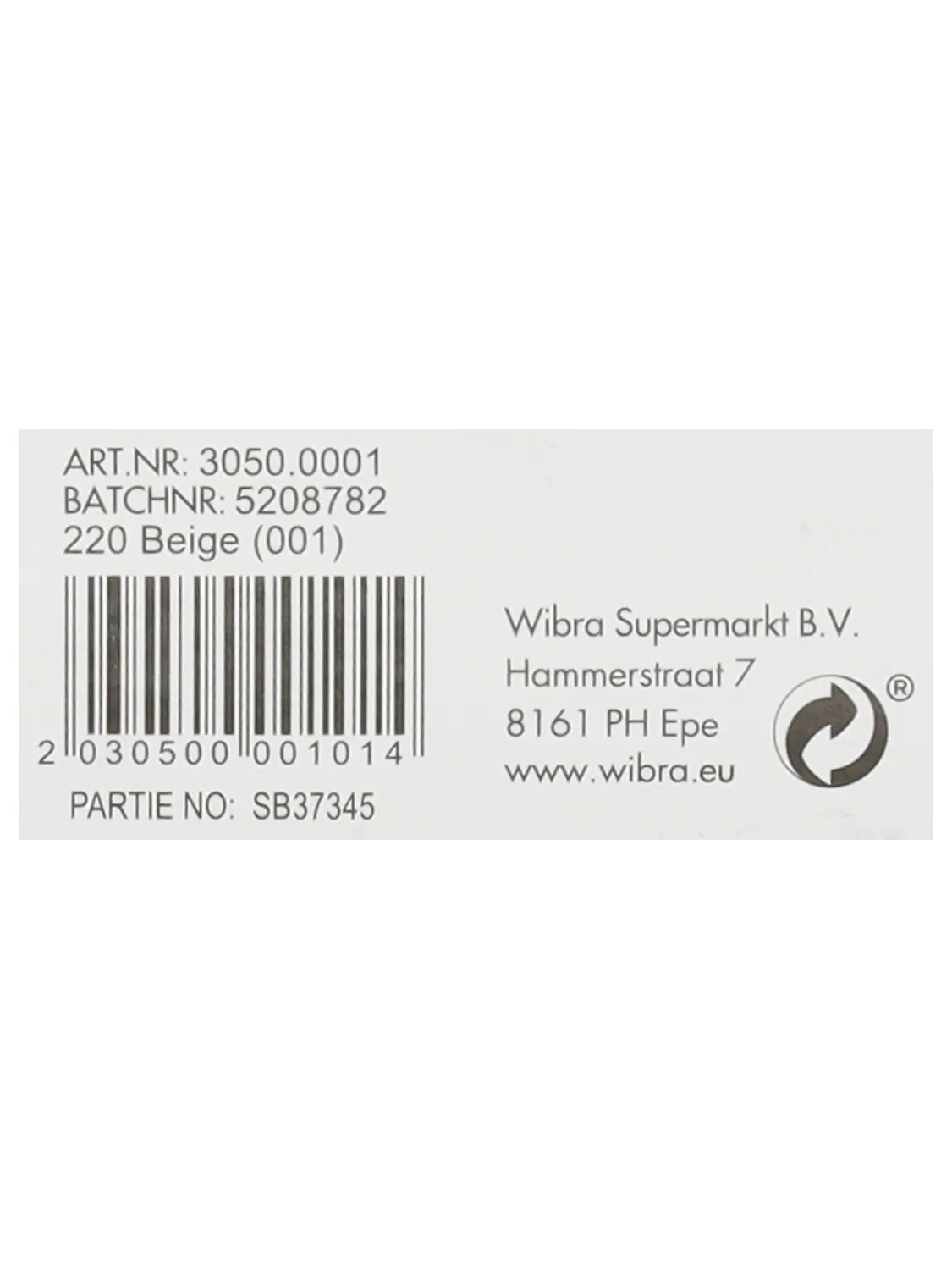 Wibra Macramé Filato Beige 100g 140m polipropilene