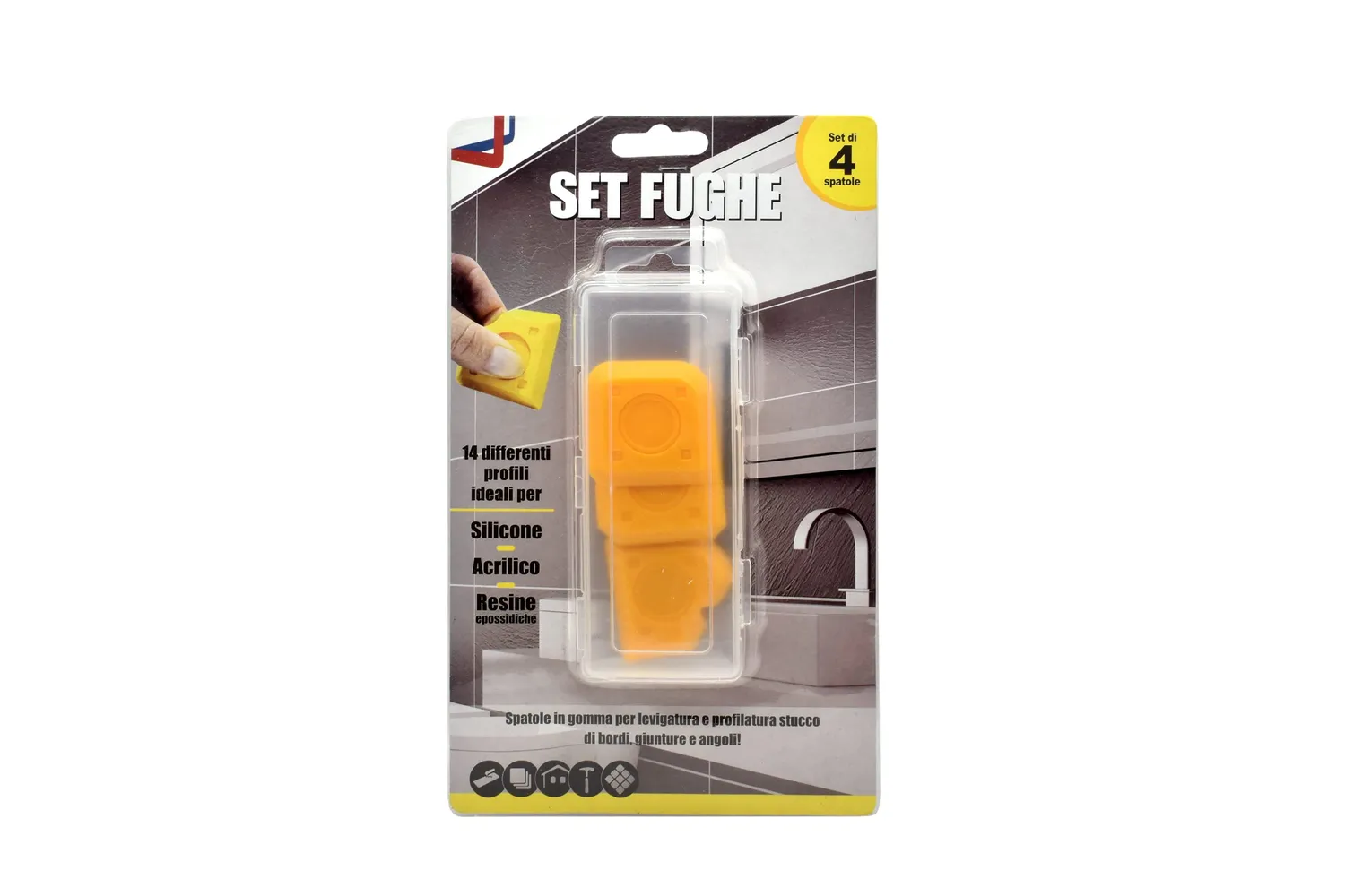 Euromarketing Kit Fughe Silicone 4 Pezzi 0-20 mm