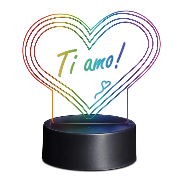 Euromarketing Plexy Light lampada LED multicolore