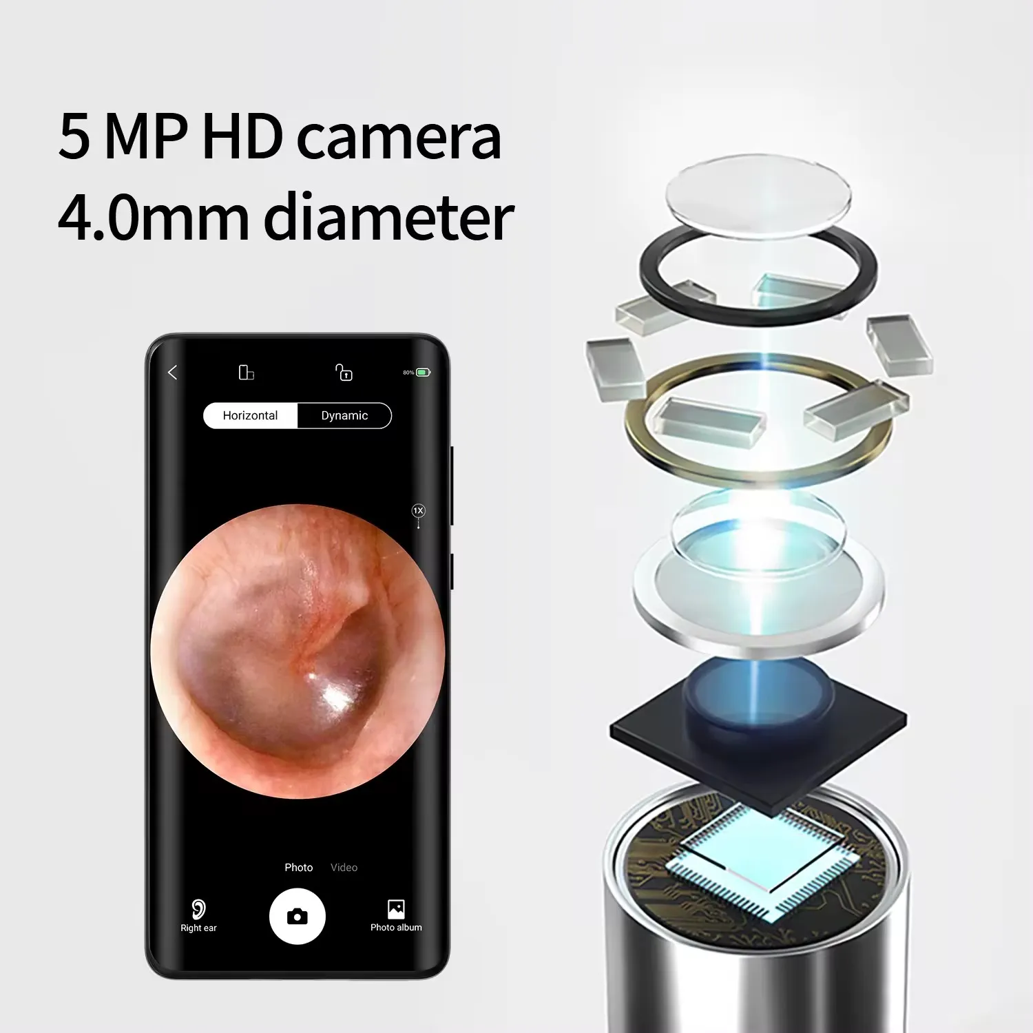 ADAMANTA SKU 516 pulisci orecchie con telecamera