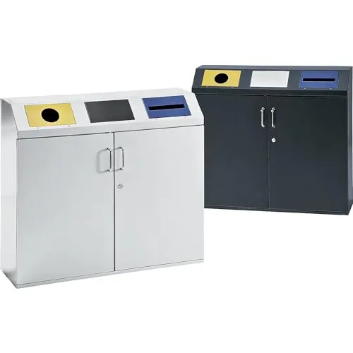 Kaiserkraft eurokraft pro armadio raccolta differenziata 2 x 50 litri con serratura