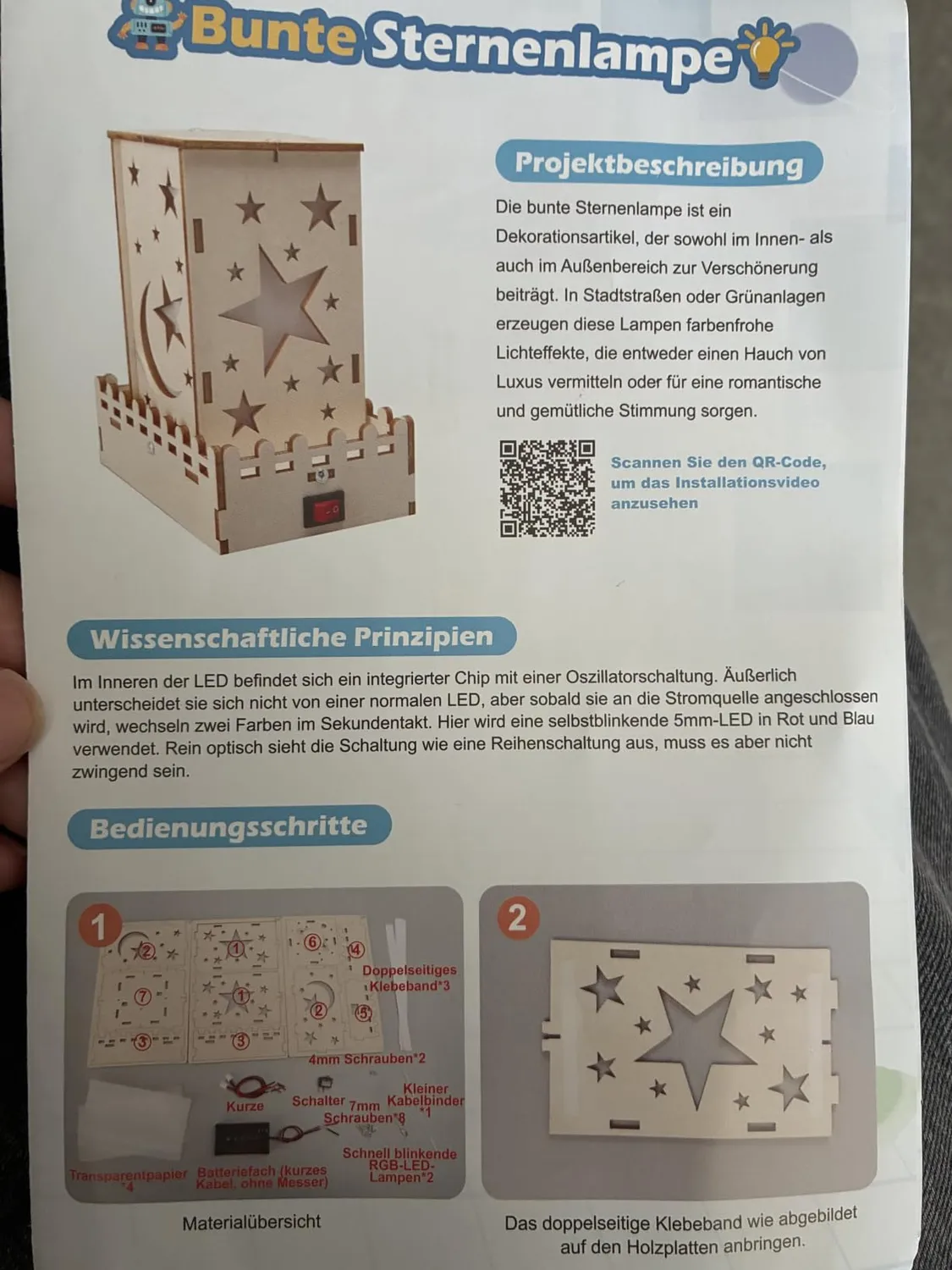Amteker Kit Scientifico 7 in 1 in Legno per Bambini 8+