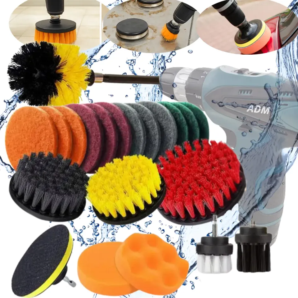 ADAMANTA 2198 Set Spazzole Pulizia Trapano 22 Pezzi