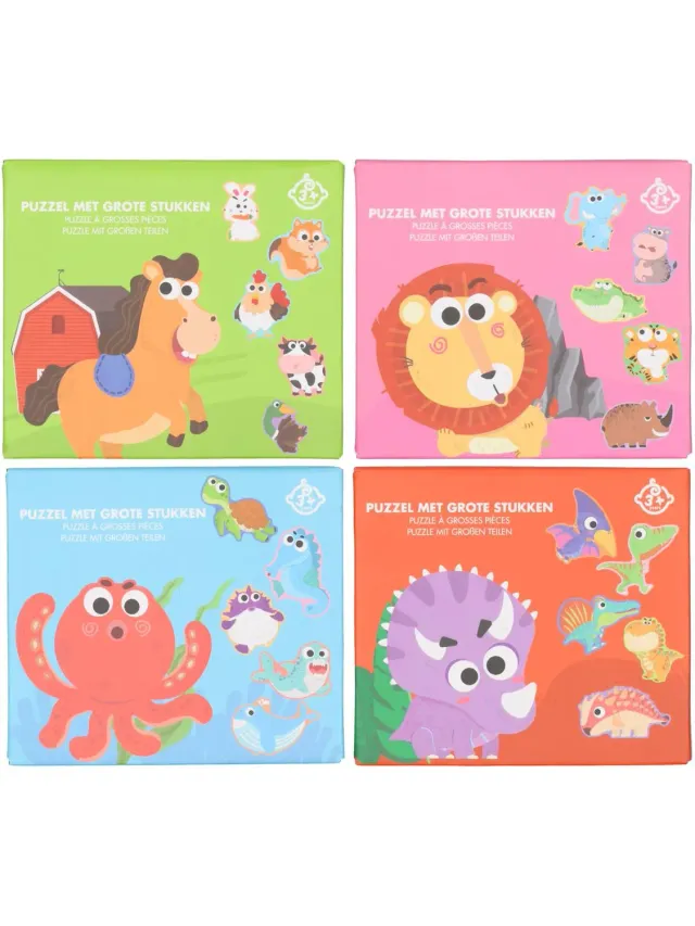 Wibra puzzle animali bambini pezzi grandi 6 puzzle