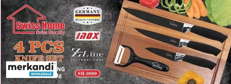 ADAMANTA Swiss Home set 4 coltelli in ceramica