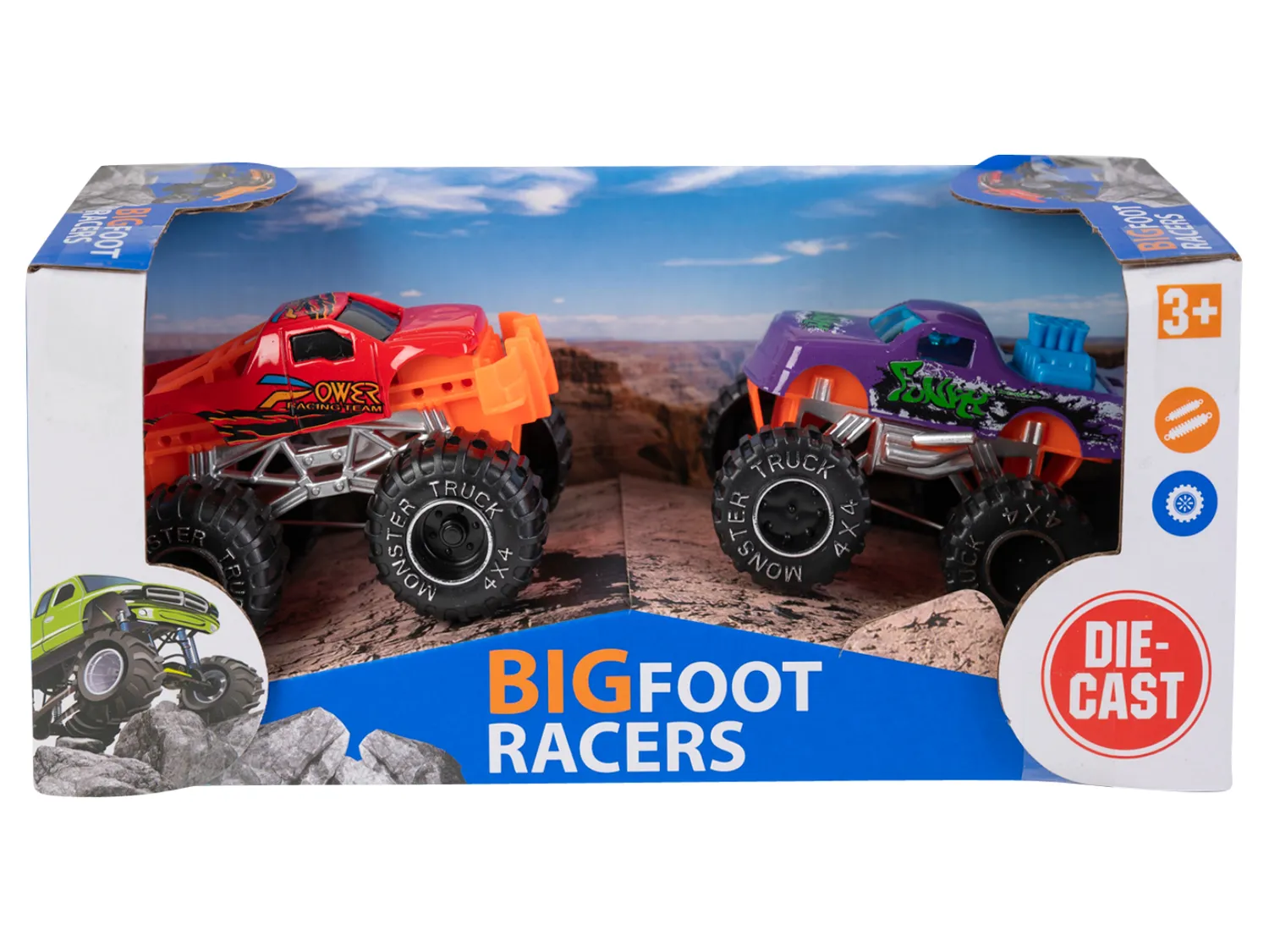 Wibra Bigfoot Racers monster truck 8 cm 2 pezzi gioco