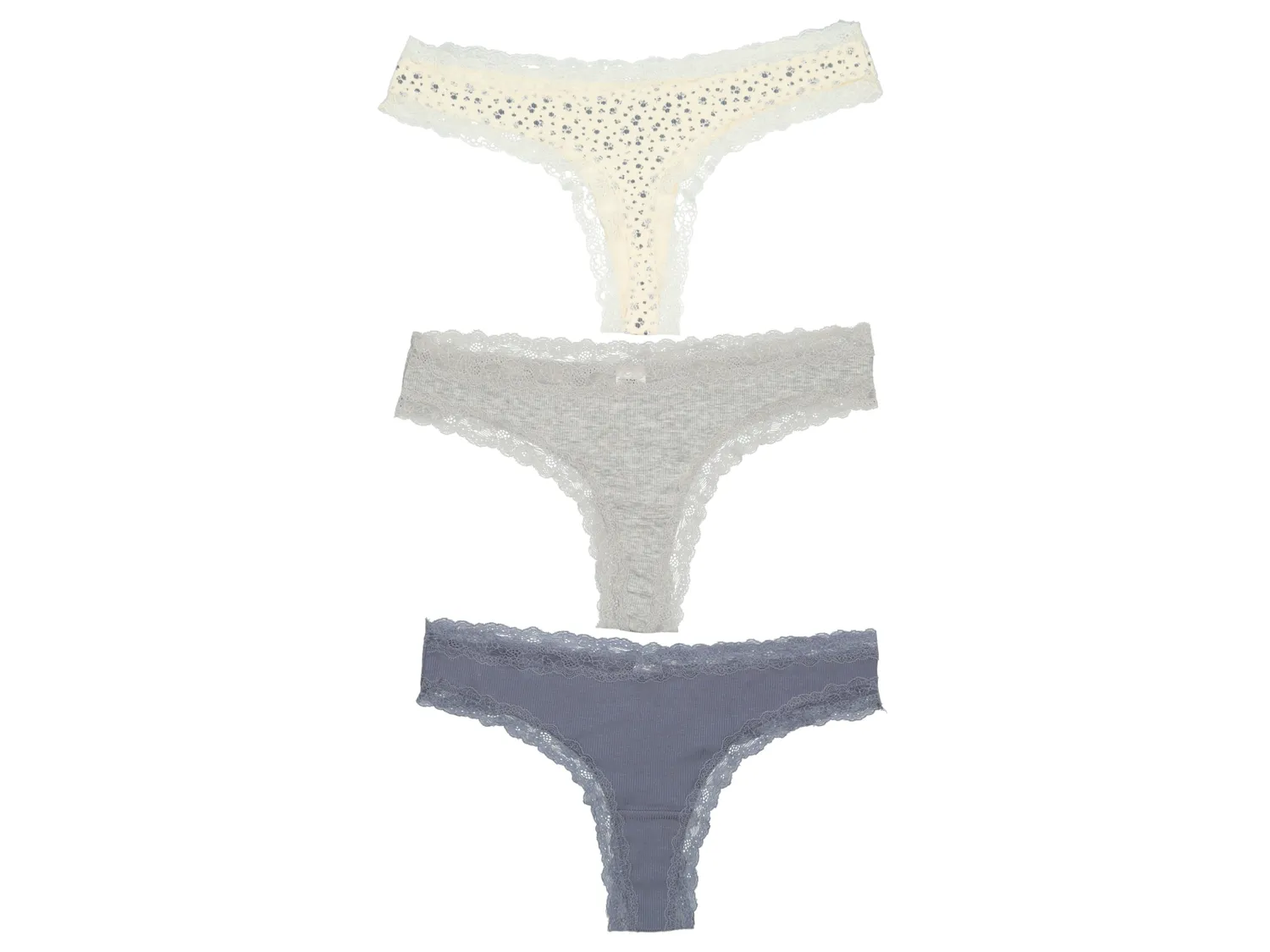 Wibra perizomi donna pizzo 3 pezzi modal