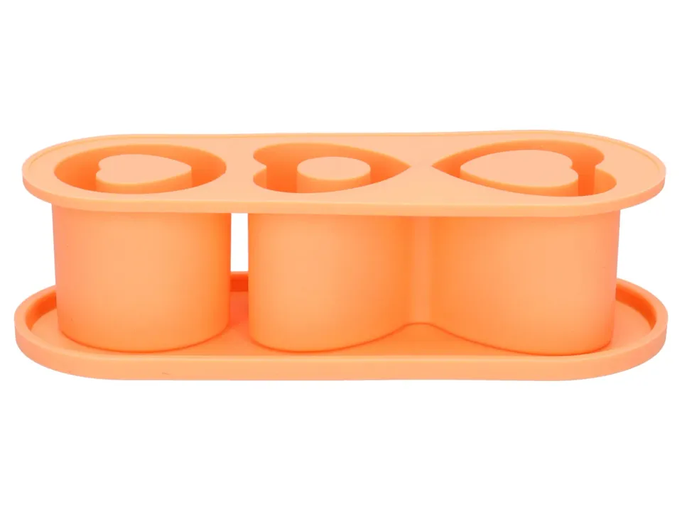 Wibra stampo ghiaccio cuoricini silicone con coperchio