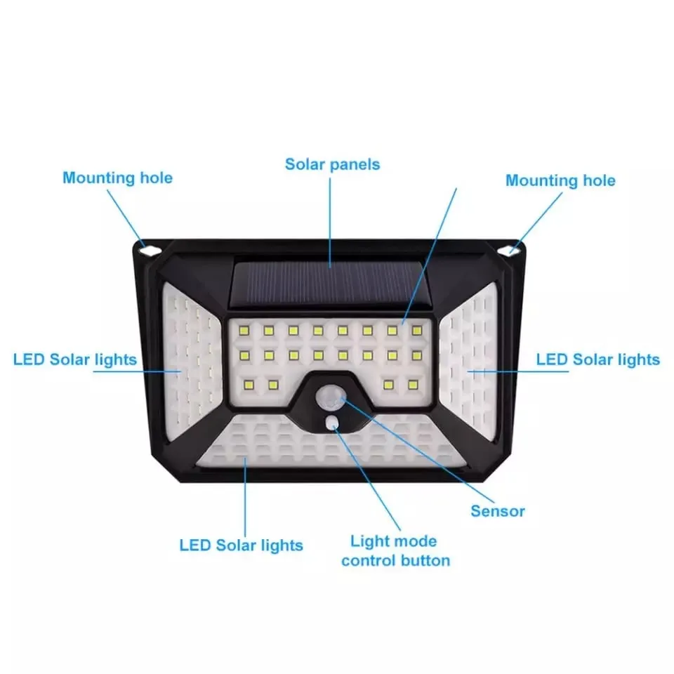 ADAMANTA YT-109 Waterproof Solar LED Lamp 278 lampada solare parete sensore