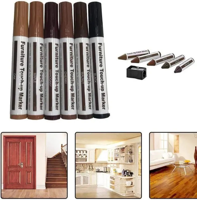 ADAMANTA 465 Kit Riparazione Mobili Legno 6 Tonalità