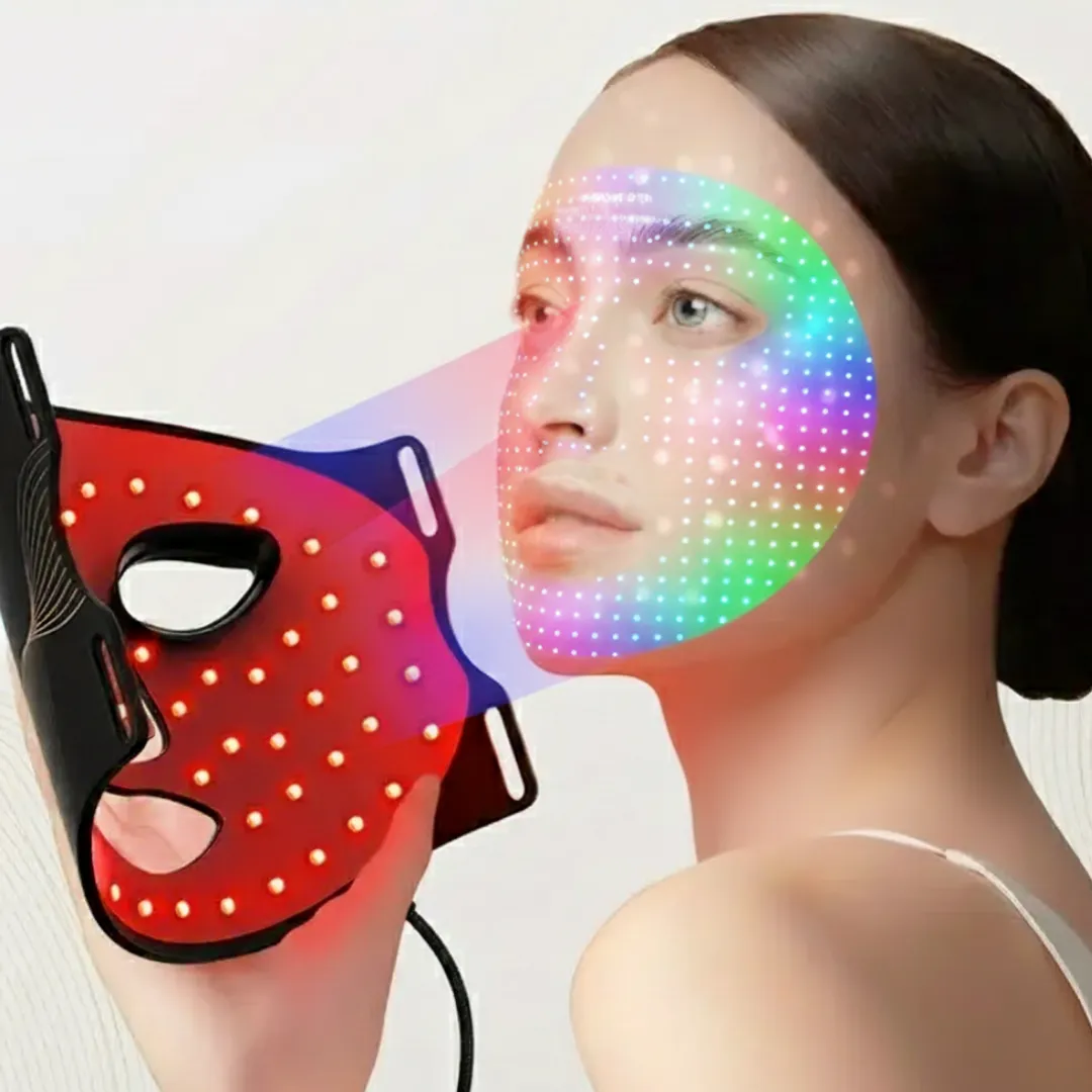 ADAMANTA 7054 Maschera LED Viso 7 Colori Silicone