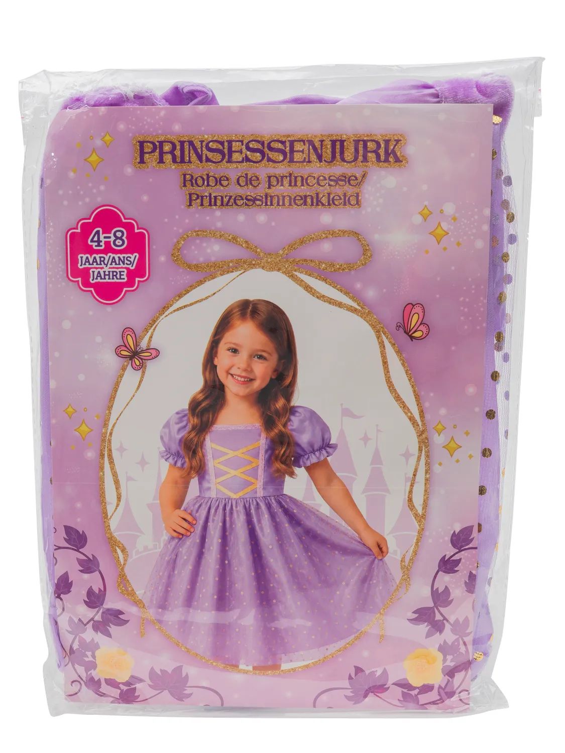 Wibra 4-8 anni costume principessa travestimento polyestere