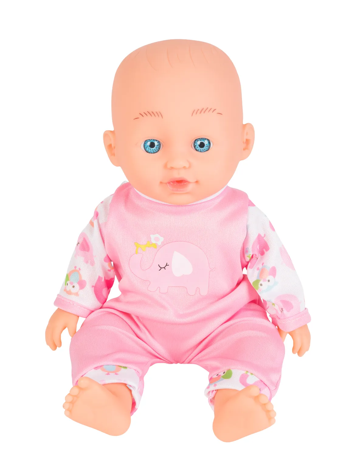 Wibra bambola baby 30 cm con vestito occhi azzurri