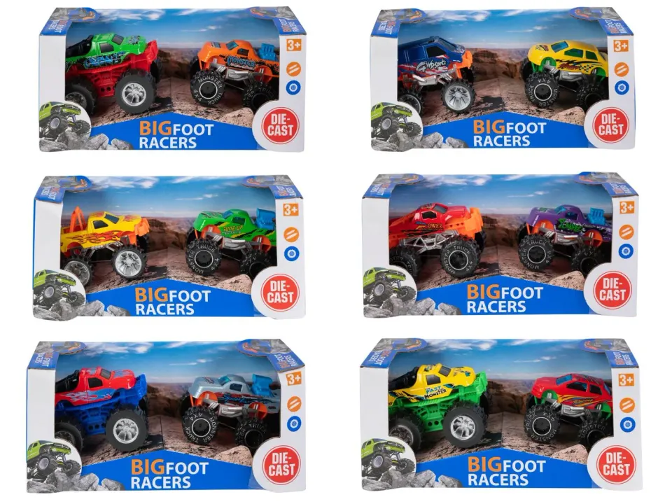 Wibra Bigfoot Racers monster truck 8 cm 2 pezzi gioco