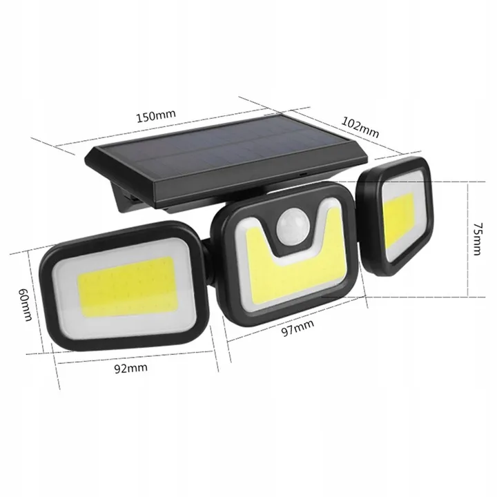 ADAMANTA SOLAR HALOGEN LAMP 100LED lampada solare con sensore