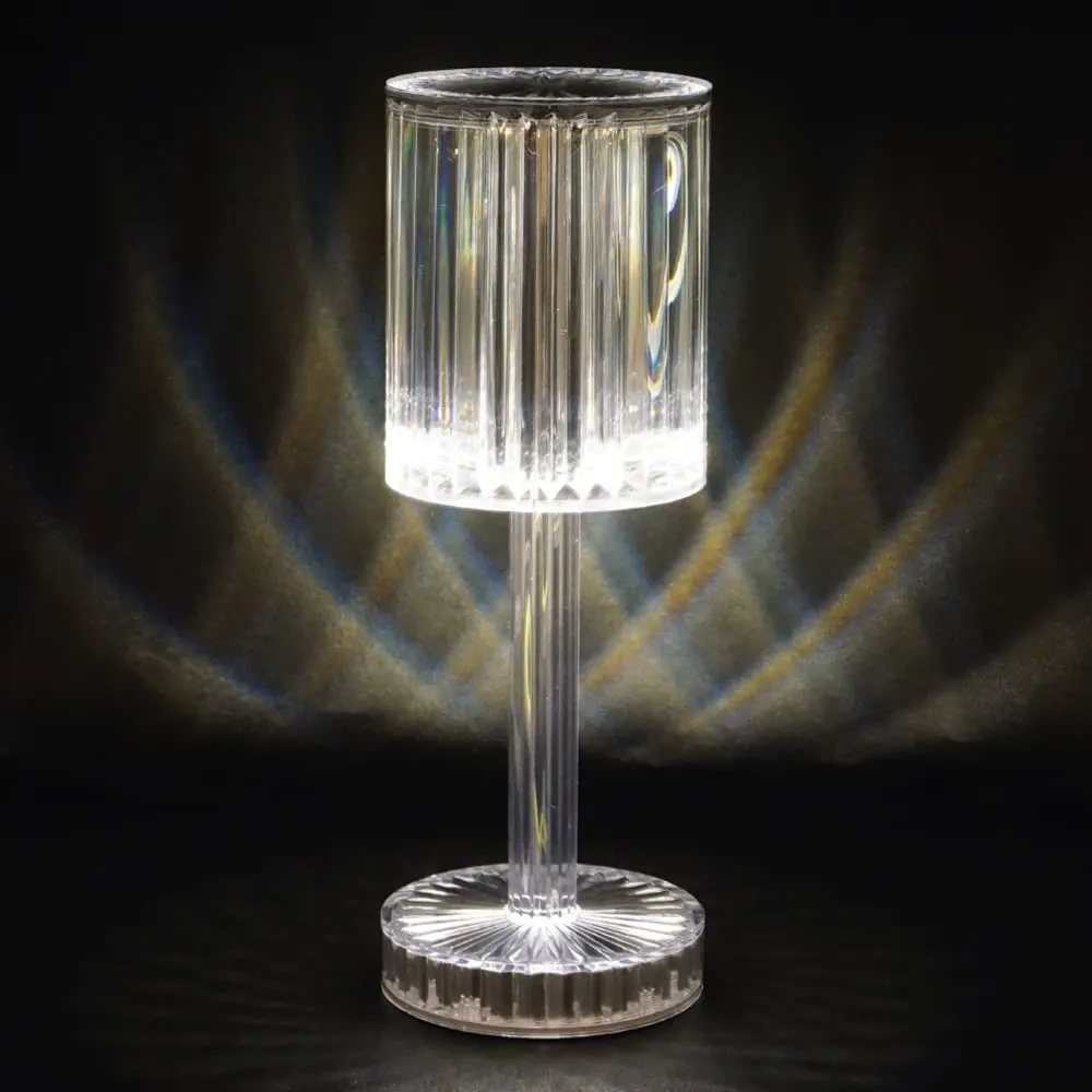Euromarketing Crystal Touch Lampada LED tavolo touch ricaricabile