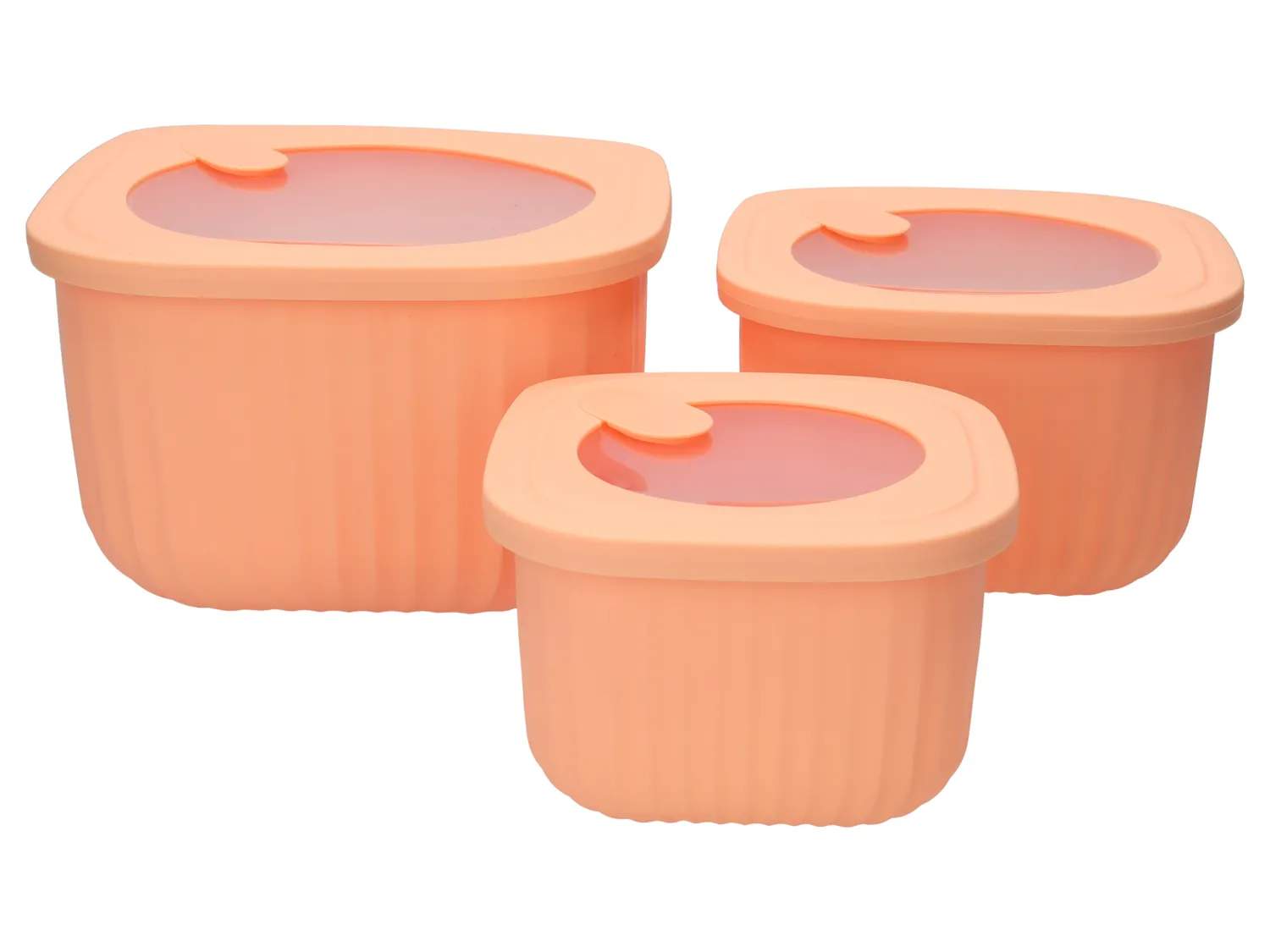 Wibra contenitori alimenti quadrati set 3 pezzi impilabili