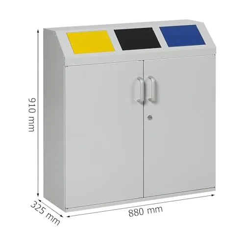 Kaiserkraft eurokraft pro armadio raccolta differenziata 3 x 50 litri TÜV