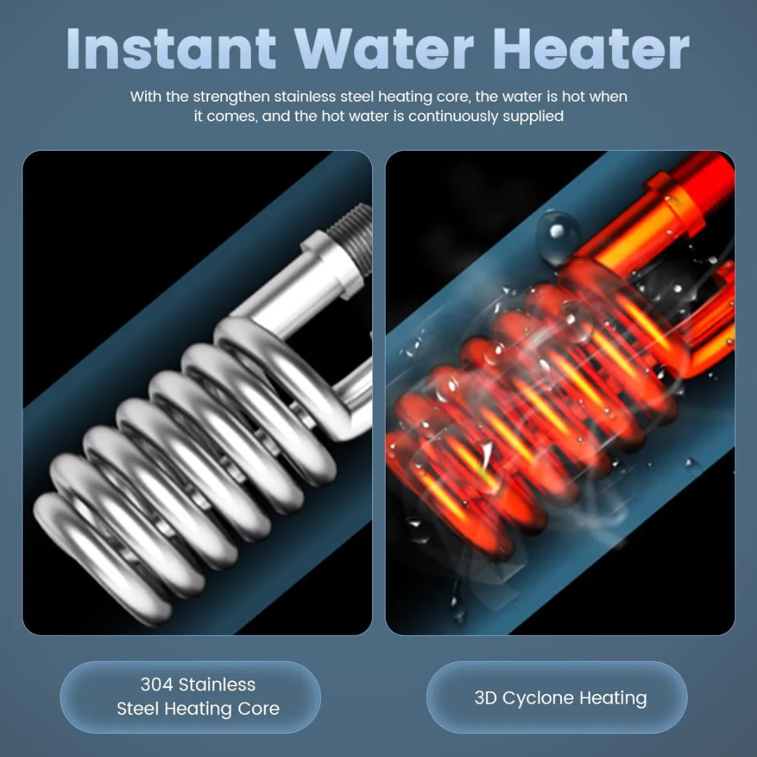 ADAMANTA ADM 2228 scaldabagno istantaneo 3500W 30-60°C