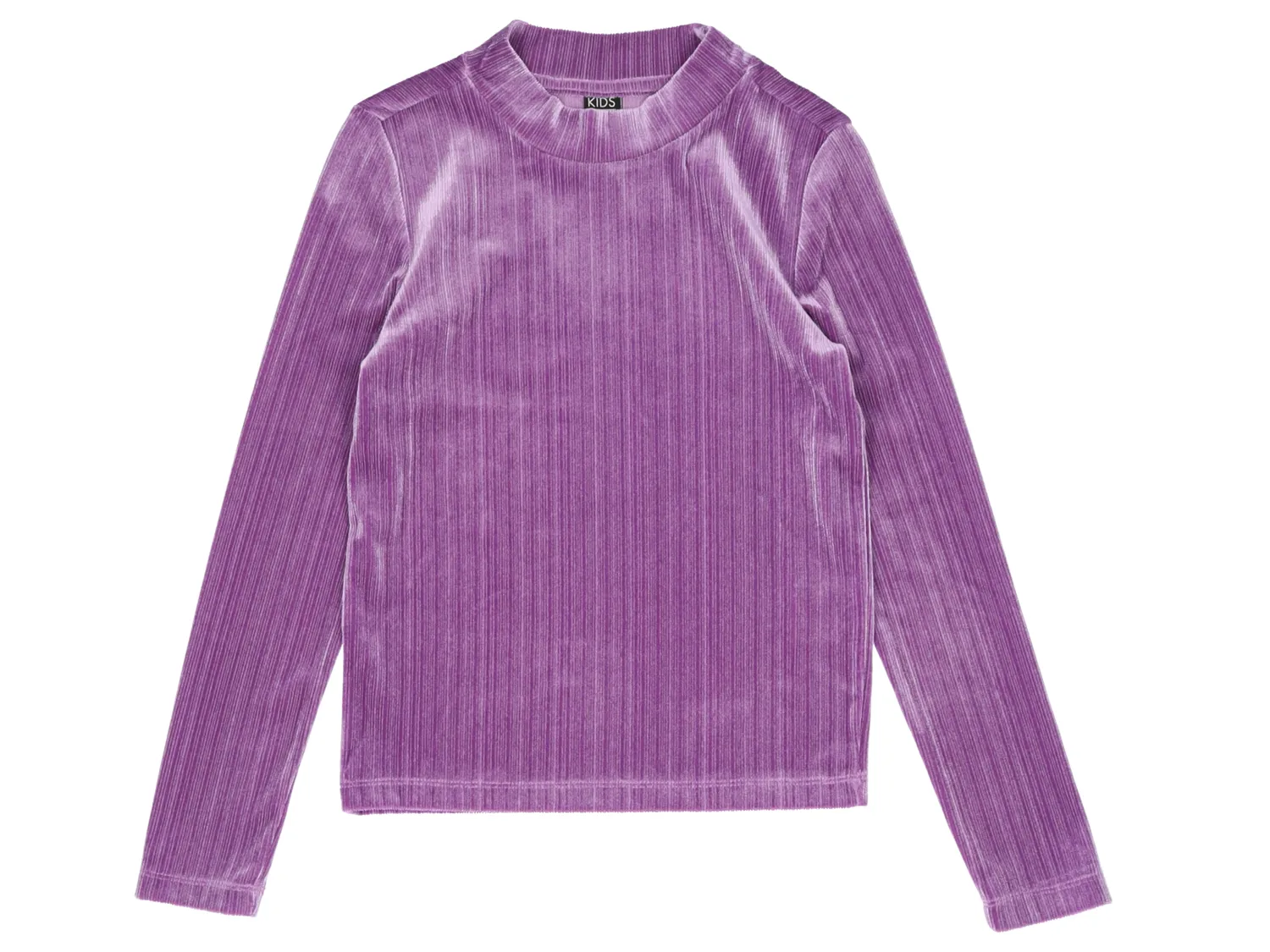 Wibra Top Velluto Bambina Glitter Maniche Lunghe Elastic